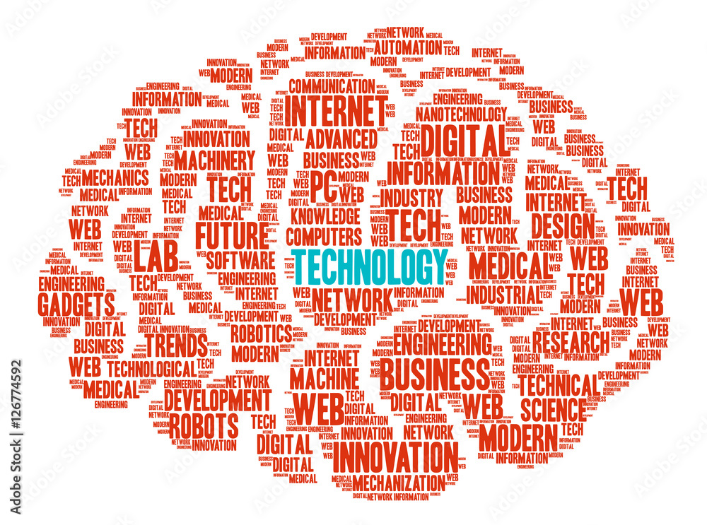 Technology Brain Word Cloud Technology Brain Word Cloud