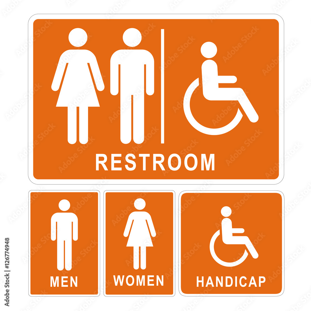 Restroom sign Restroom sign
