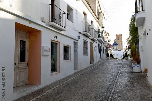  Streets of the village resort of Altea in the province of Alicante, Spain. © FRANCISGONSA