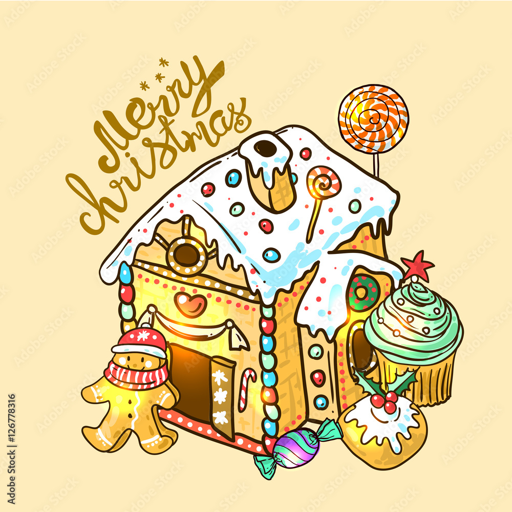 illustration christmas sweets