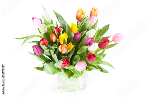 Wallpaper Mural Colourful Tulips in a vase Torontodigital.ca