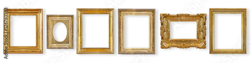 set antique, gilded frame