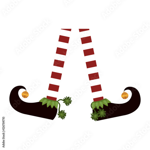 color image with feet apart of gnome vector illustration