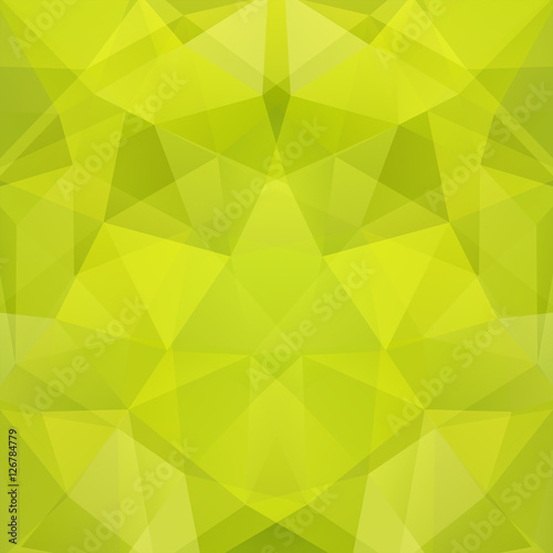 Polygonal vector background. Can be used in cover design, book design, website background. Vector illustration. Yellow, green colors