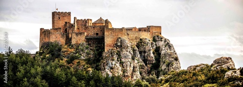 Loarre Castle in Huesca, Aragon in Spain. HDR Processing.