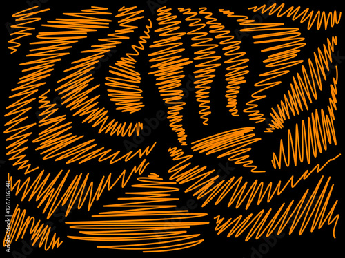 Chaotic scribble pen stroke. Abstract vector background.