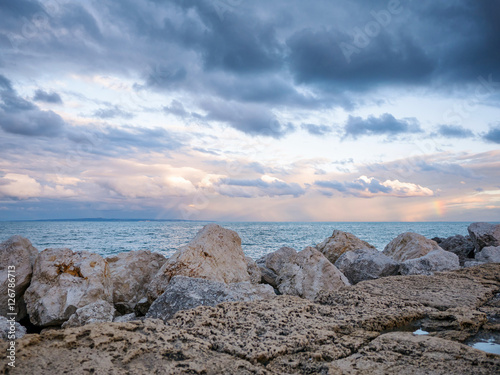 sea landscape with rocks