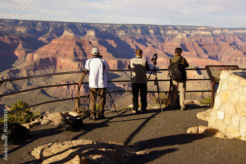 Tourists take picutres near Powell Point photo