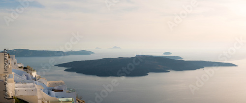 beautiful view of Santorini island