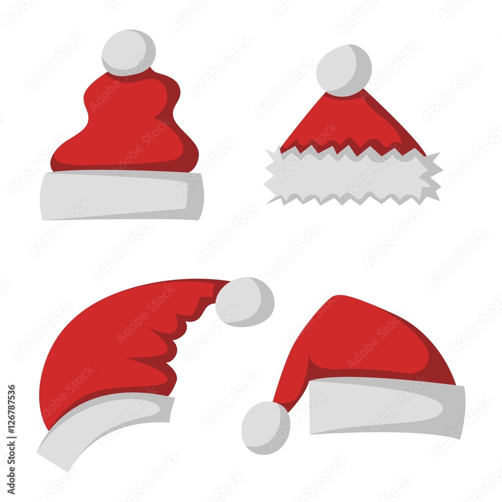Santa christmas hat vector illustration. Santa christmas hat vector illustration.