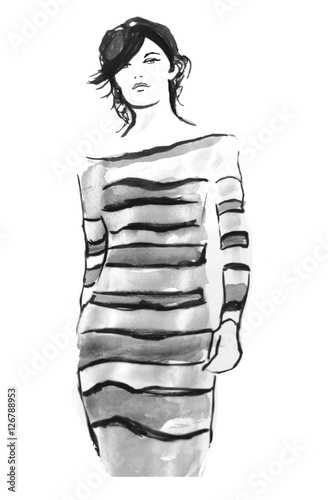 Model on catwalk