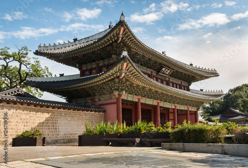 Donhwamun gate at Changdeokgung palace in Seoul  South Korea