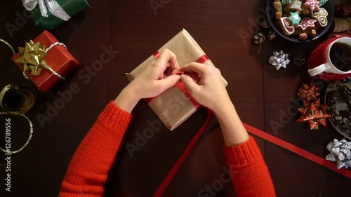 Gift wrapping for Christmas and New Year.