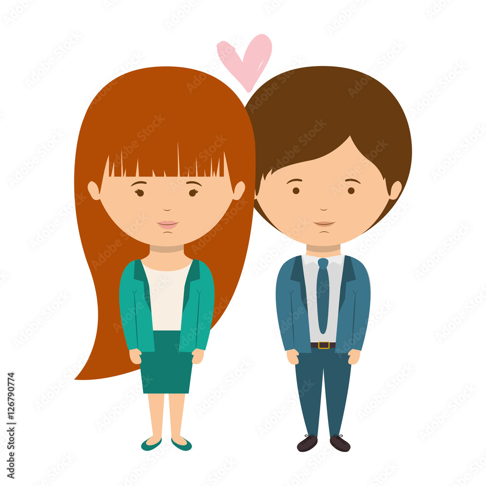 couple dressed formal style in love vector illustration couple dressed formal style in love vector illustration