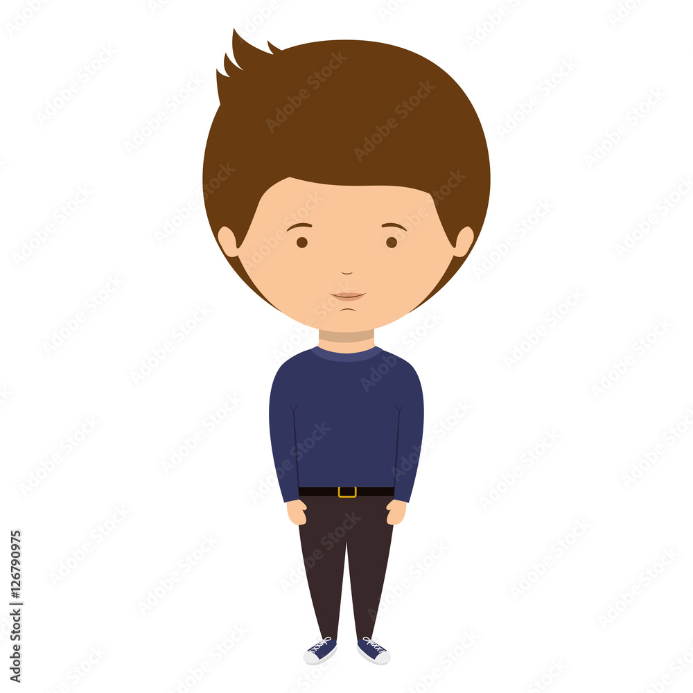 man dressed party style with hairstyle vector illustration man dressed party style with hairstyle vector illustration