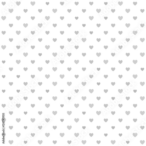 Heart pattern. Seamless gray and white vector background