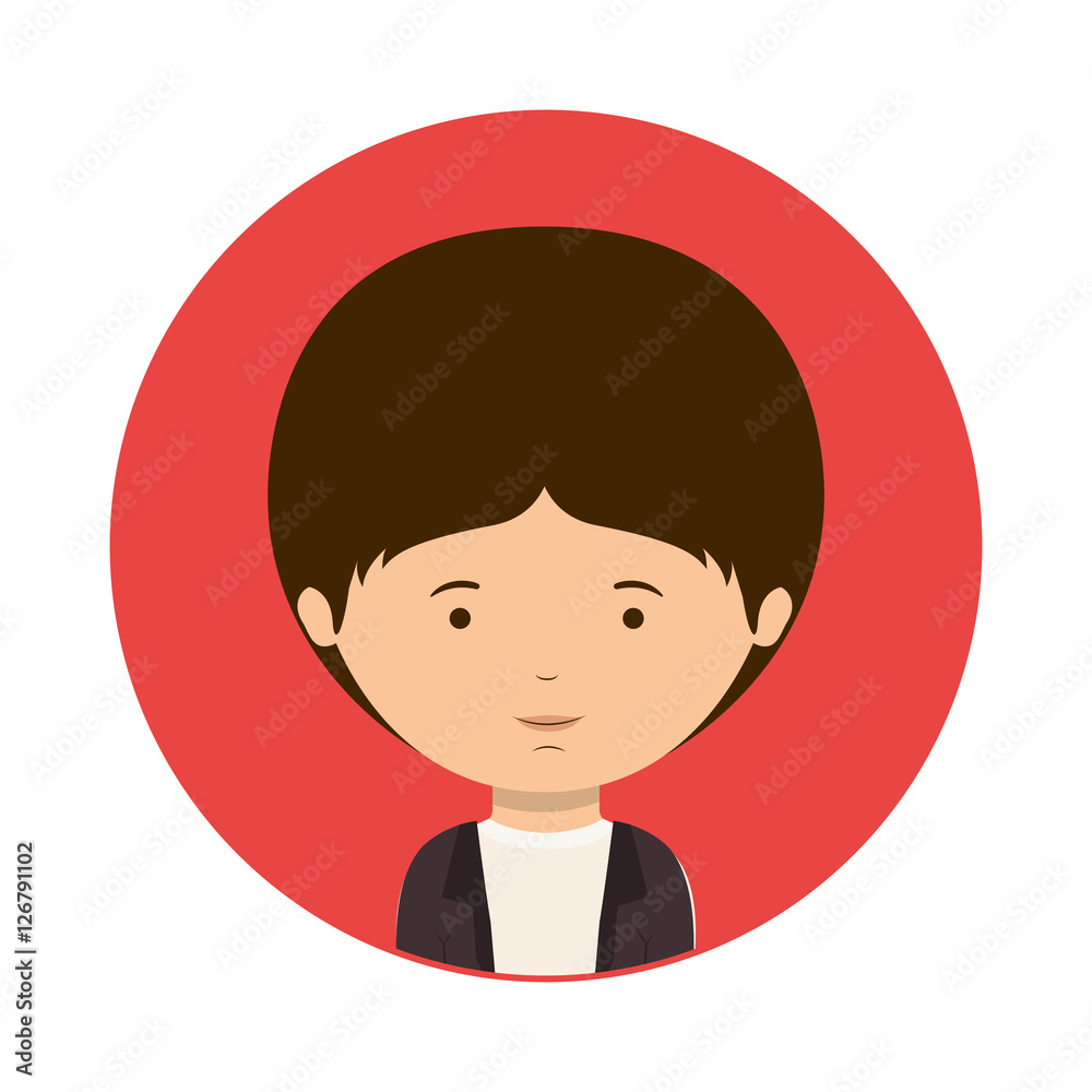red sphere of half body man dressed eighties style vector illustration red sphere of half body man dressed eighties style vector illustration