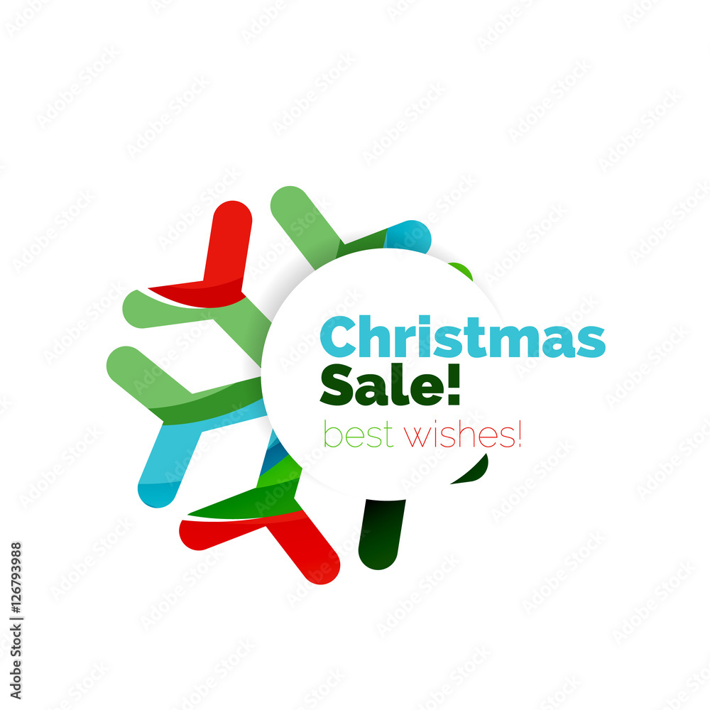Christmas sale, vector greeting card or banner Christmas sale, vector greeting card or banner
