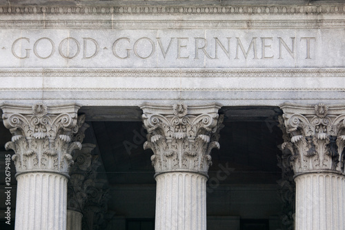 Good Government Engraved in Building