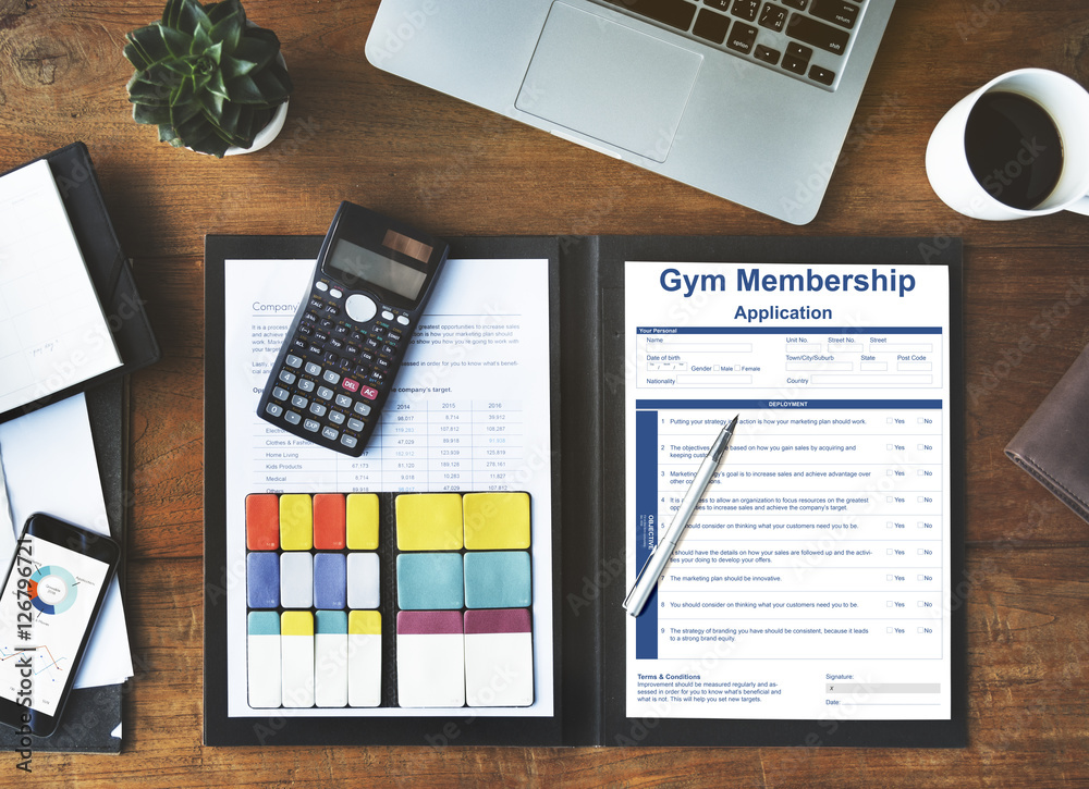 Gym Membership Application Form Request Concept Stock Photo Adobe Stock
