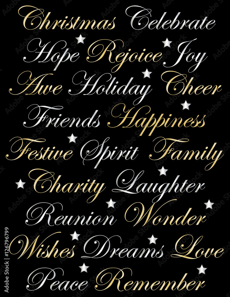 Christmas Holiday Sentiments and Words