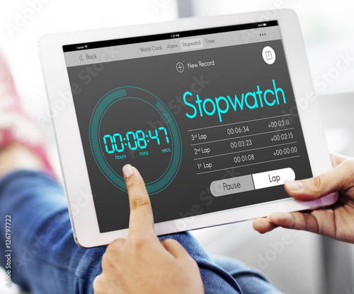 Stopwatch Time New Record Concept