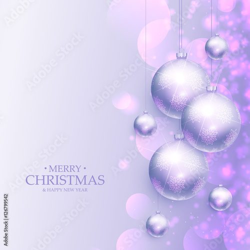 amazing merry christmas greeting background with realistic xmas