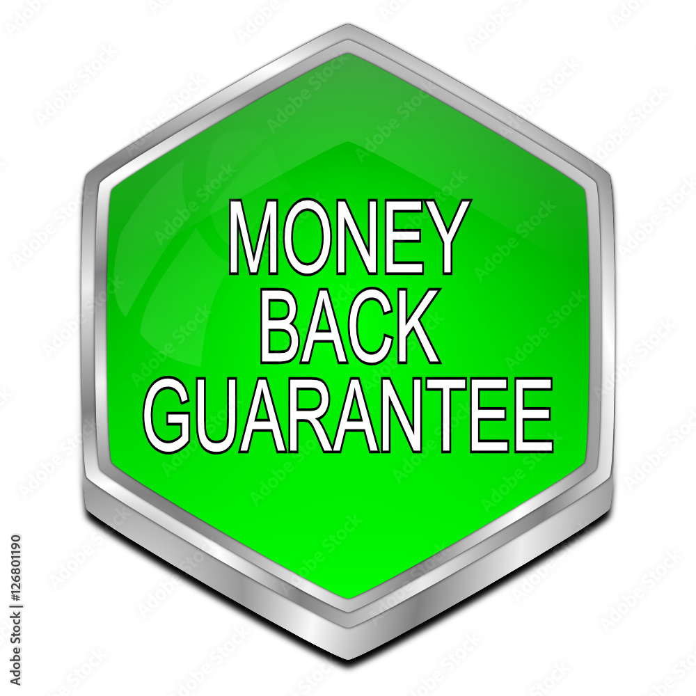 Money back Guarantee button - 3D illustration Money back Guarantee button - 3D illustration