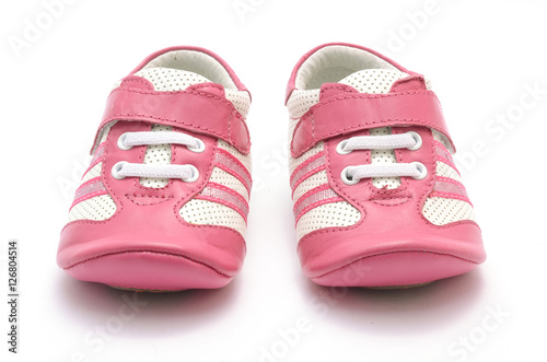 Sneakers for baby isolated on white