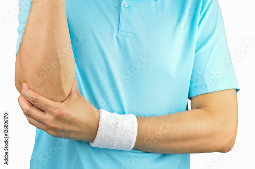 tennis player with elbow injury