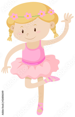Little girl in ballet outfit
