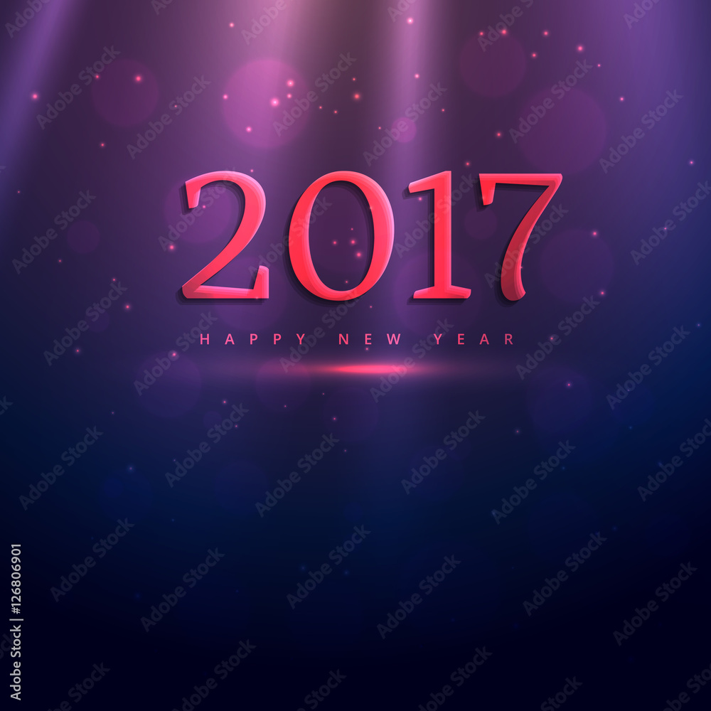 2017 elegant text style effect on purple shiny background 2017 elegant text style effect on purple shiny background