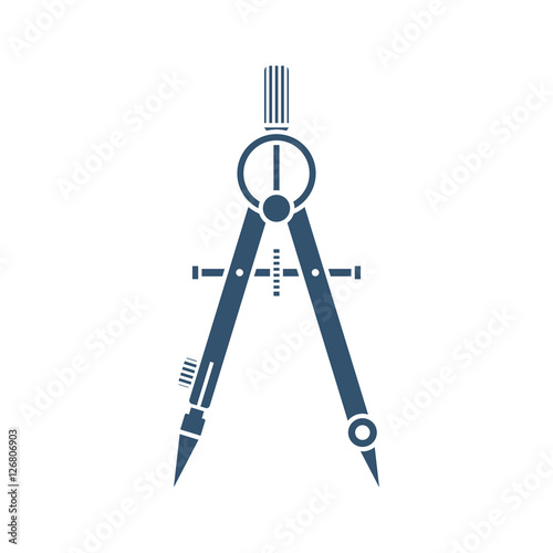 Drawing compass black icon