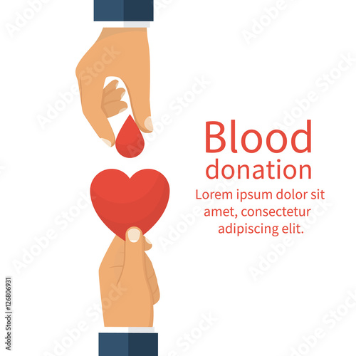 Blood donation concept.