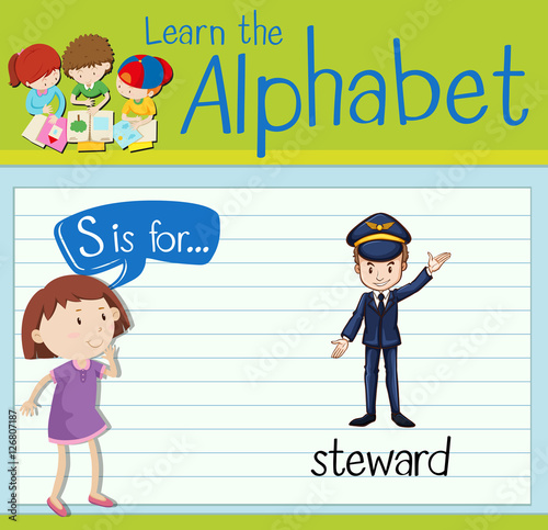 Flashcard letter S is for steward