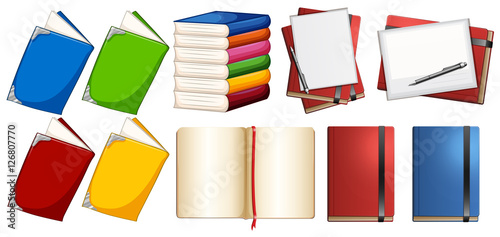 Books with different color covers