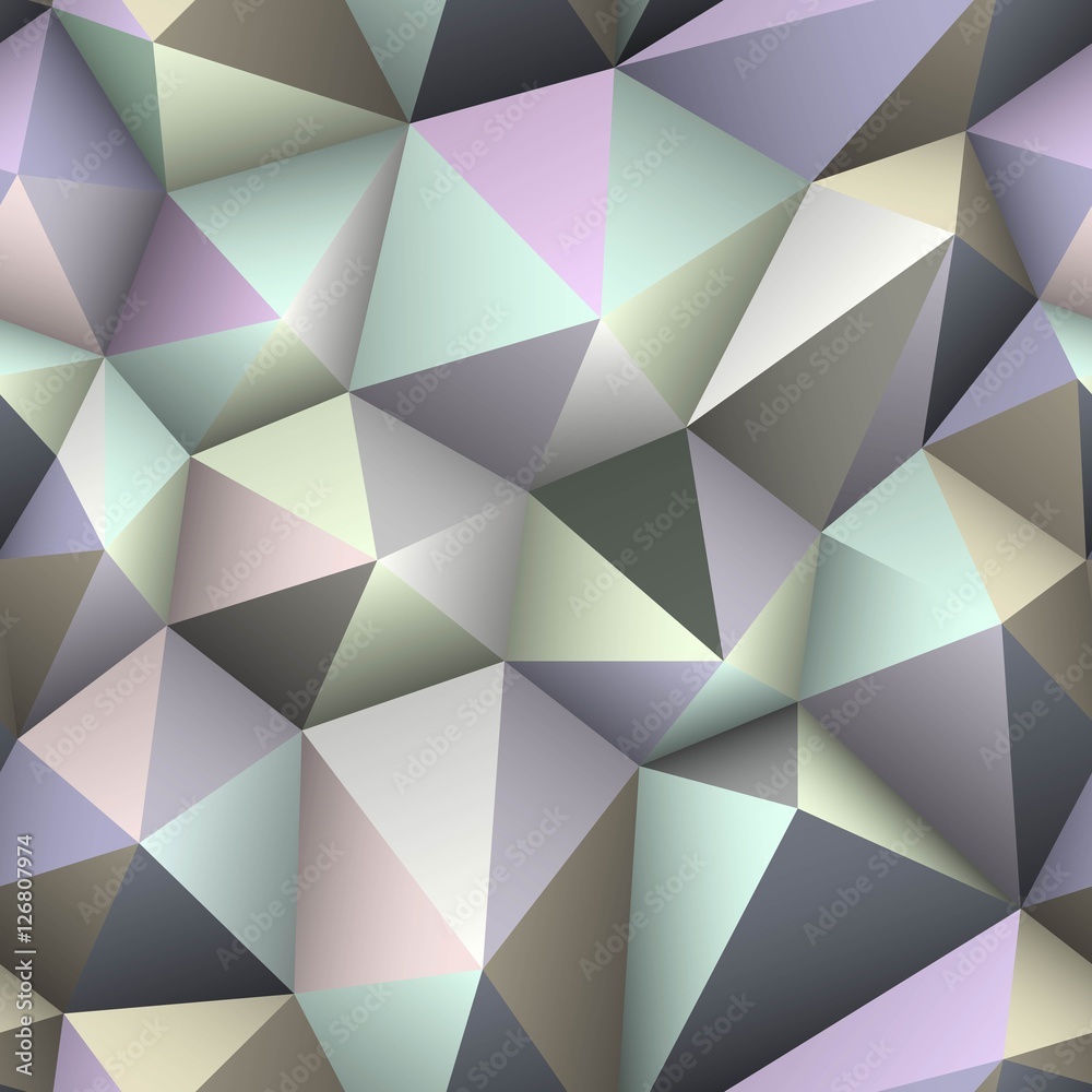 Obraz premium Colorful triangle seamless low-poly background.