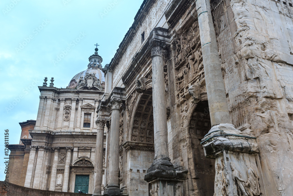 Roman Forum in Rome, Italy.