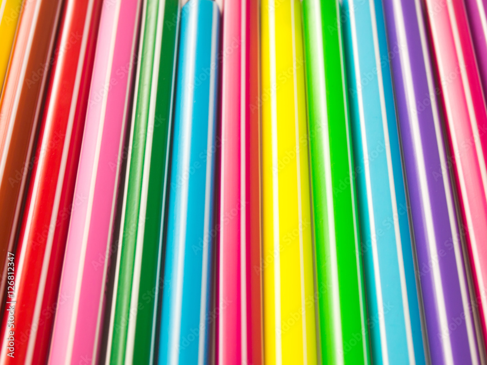 Abstract background from row of colorful pen Abstract background from row of colorful pen