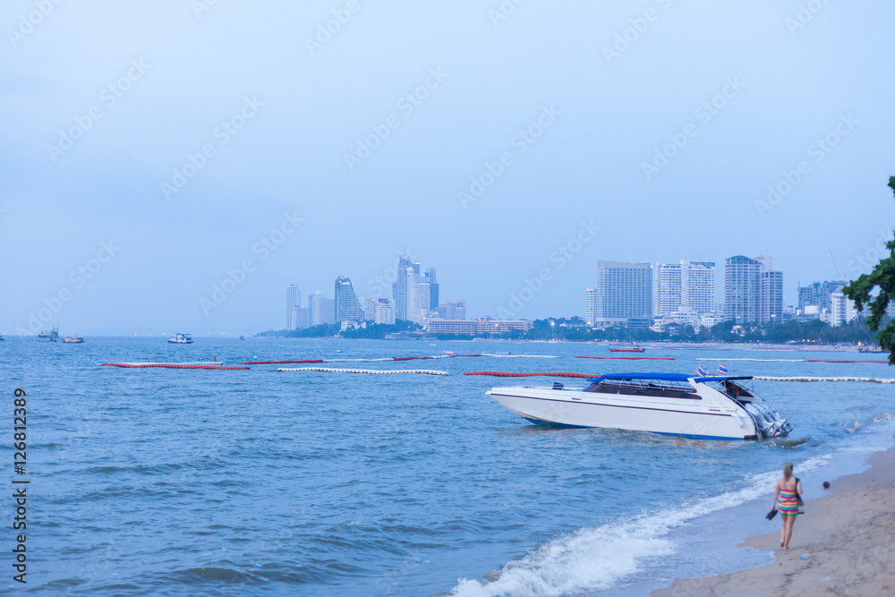 Obraz premium Speedboat, Pattaya Beach