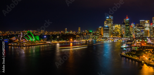 Nighttime Cityscape of Sydney Harbour