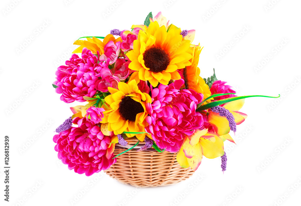 Flowers in basket