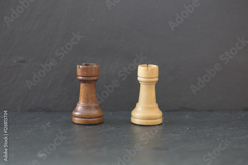 Two chess rooks