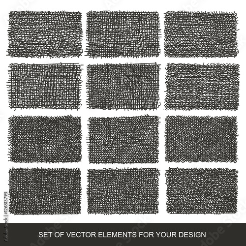Collection of textures, brushes, graphics, design element. Hand-