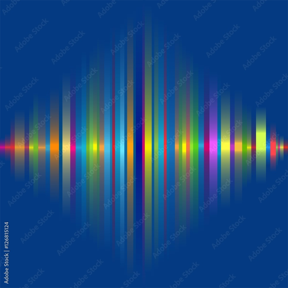 bunte Farben Farbenspiel Farbanordnung Spektralfarben Farbspektrum auf blauem Hintergrund - Grafik Hintergrund Gestaltung Vektor