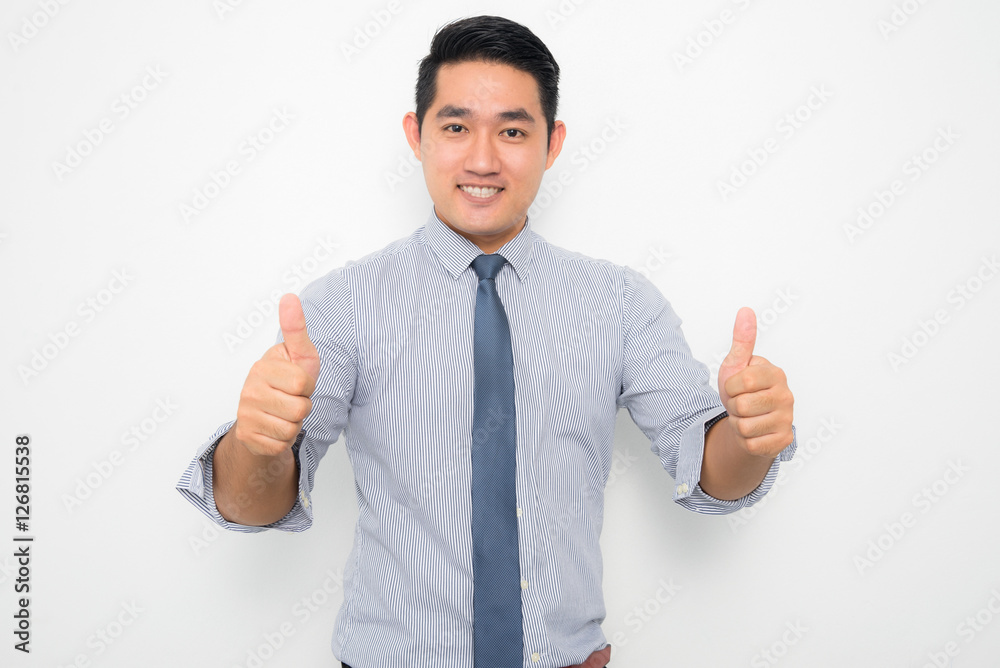 Young Asian businessmen feeling acting for Corporate social responsibility (CSR) business concept.