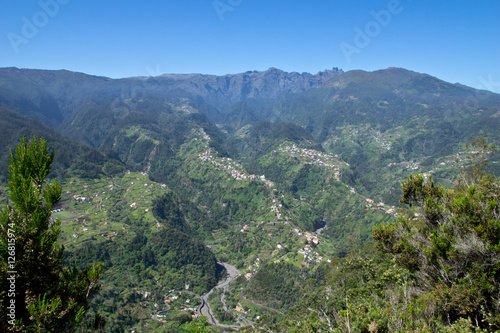 View of the mountains on Madeira, Portugal