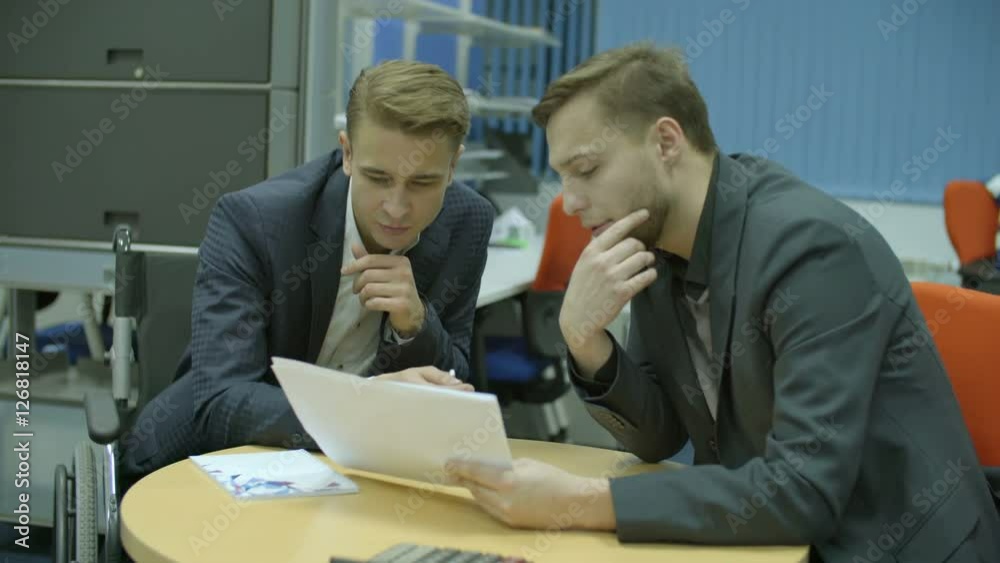 The businessman discuss agreement in the office. Real time capture The businessman discuss agreement in the office. Real time capture