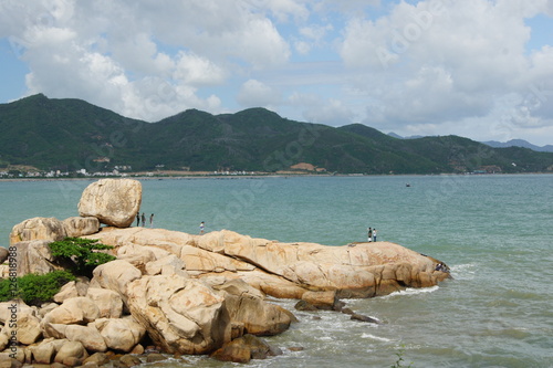 rocky beach by the sea photo