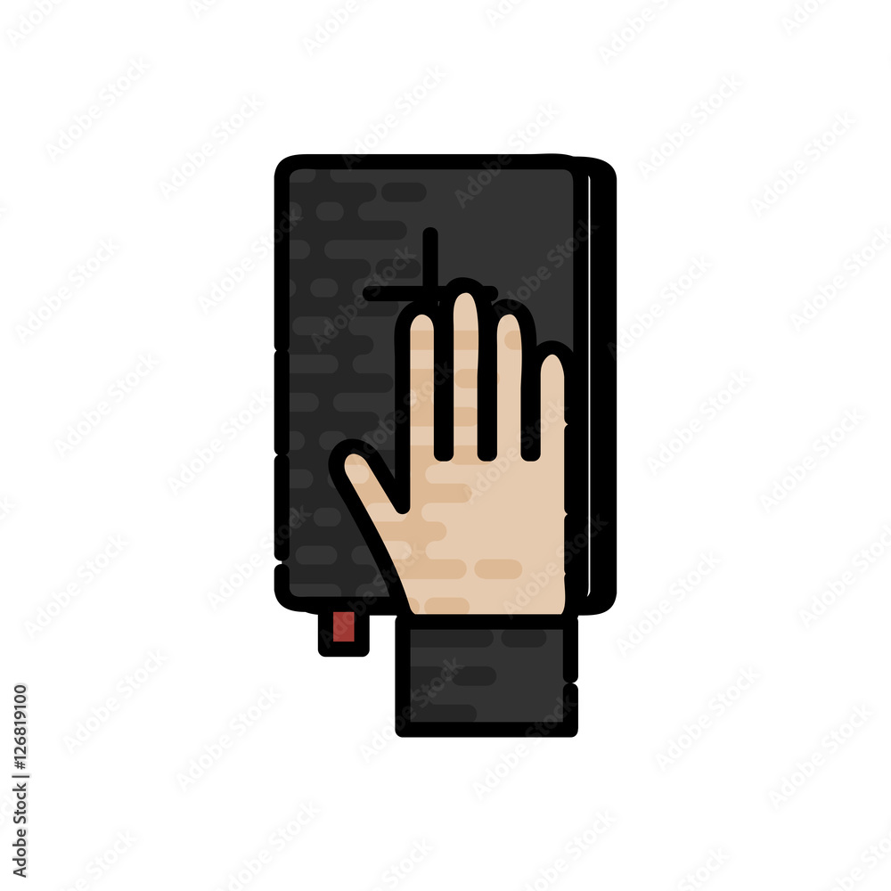 Fototapeta premium Law flat icon